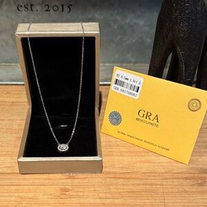 Elegant Silver Necklace with Moissanite Pendant